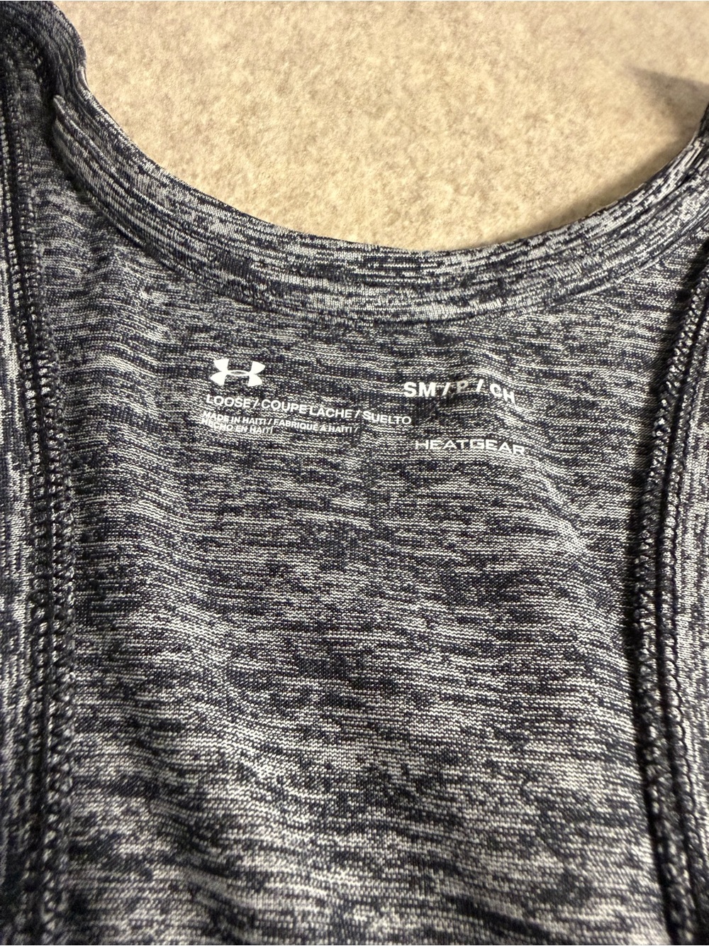 Under Armour Women's Heather Charcoal Racerback Tank - Picture 4 of 8